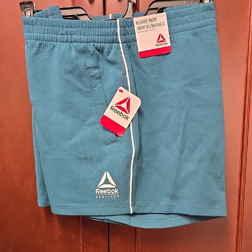 HOST PICK X3. NWT. Women's Reebok Teal Blue Heritage Shorts Size XXL, 20